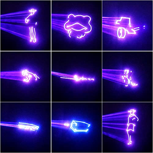 Image of U`King Party Lights RGB Stage Lighting Beam Animation 3D Laser Lights Patterns with DMX512 Sound Activated Remote Control for Festival Bar Nightclub Wedding Live Show Church