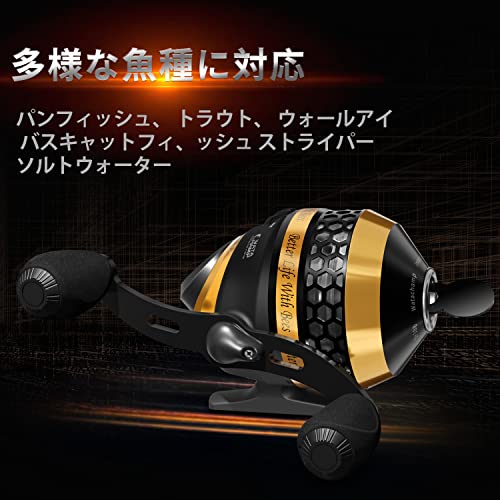 ワタチャンプ(WATACHAMP) Beesスピンキャストリール ベイトリール 釣りリール 淡水釣り 海水釣り 4.3：1 最大ドラグ力4.5kg 左右交換 シングルハンドル… 4枚目