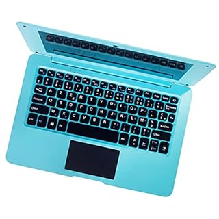 Bigmachine Windows 10 Ordinateur Portable Mini 10,1 Pouces 32 Go Clavier AZERTY Français Ultra Mince et léger Netbook Quad Core PC HDMI Webcam Netflix Youtube (Bleu)