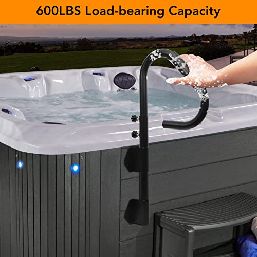 Merxeng HOT TUB HANDRAIL 360 Rotatable Adjustable Height Spa Hot Tub Handrail Safety Rail Stationary thumb #4