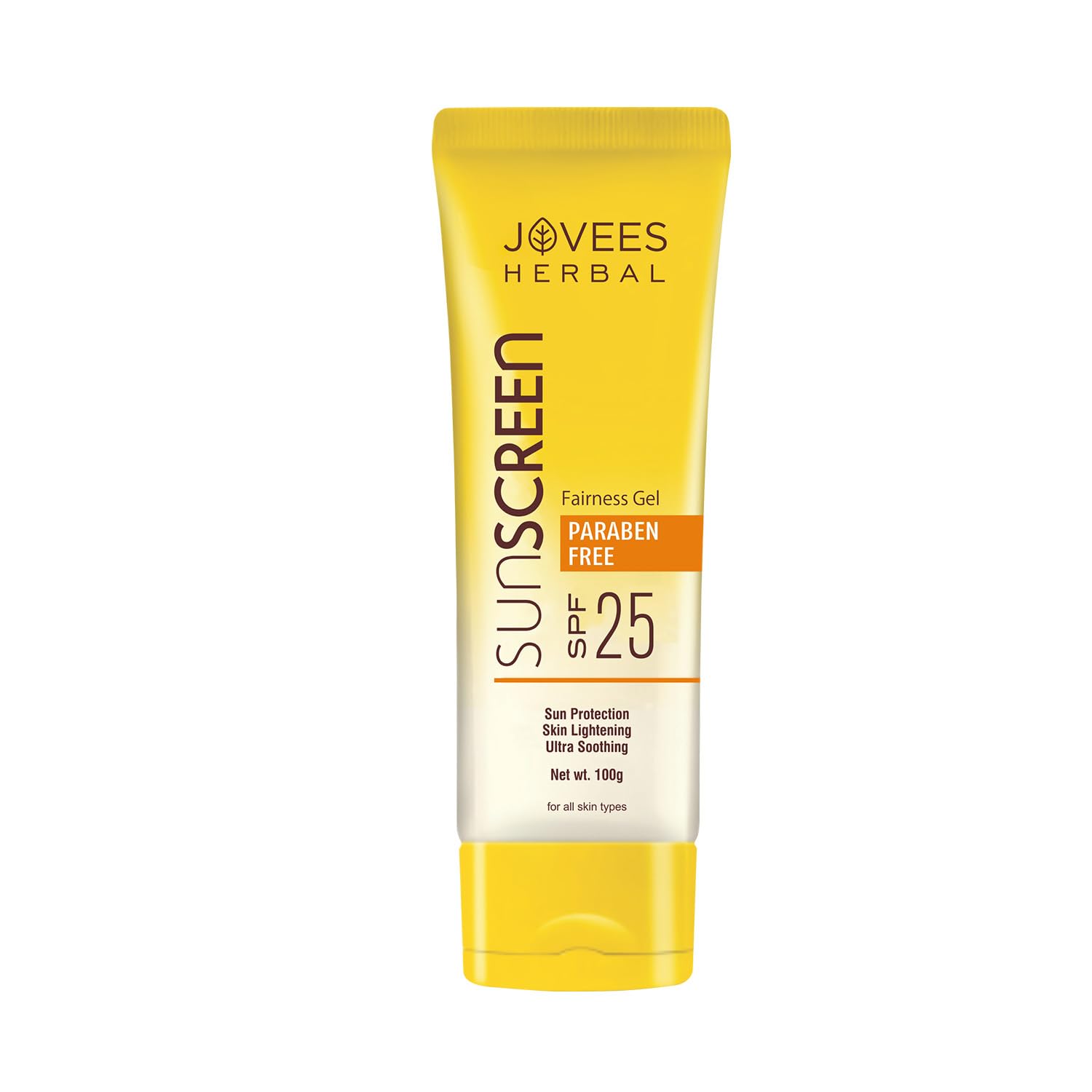 Jovees Herbal Sunscreen Fairness Gel SPF 25 For Tanning & Sun Damage | Oily, Sensitive, Dry Skin | Sunscreen For protect Your Skin with Lightweight & No White Cast Formula | Women/Men 100g