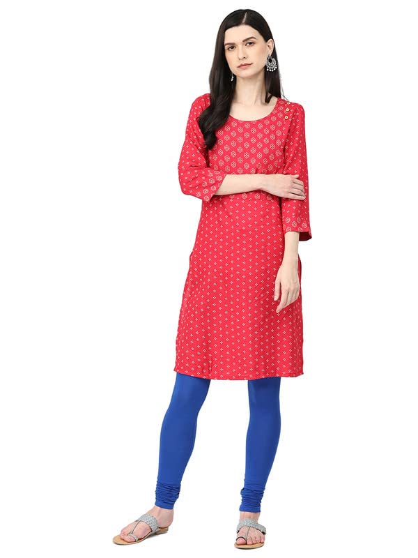 Image of Robinbosky Cotton Churidhar Leggings for Women - Stylish, Stretchable & Flattering Fit for All-Day Comfort
