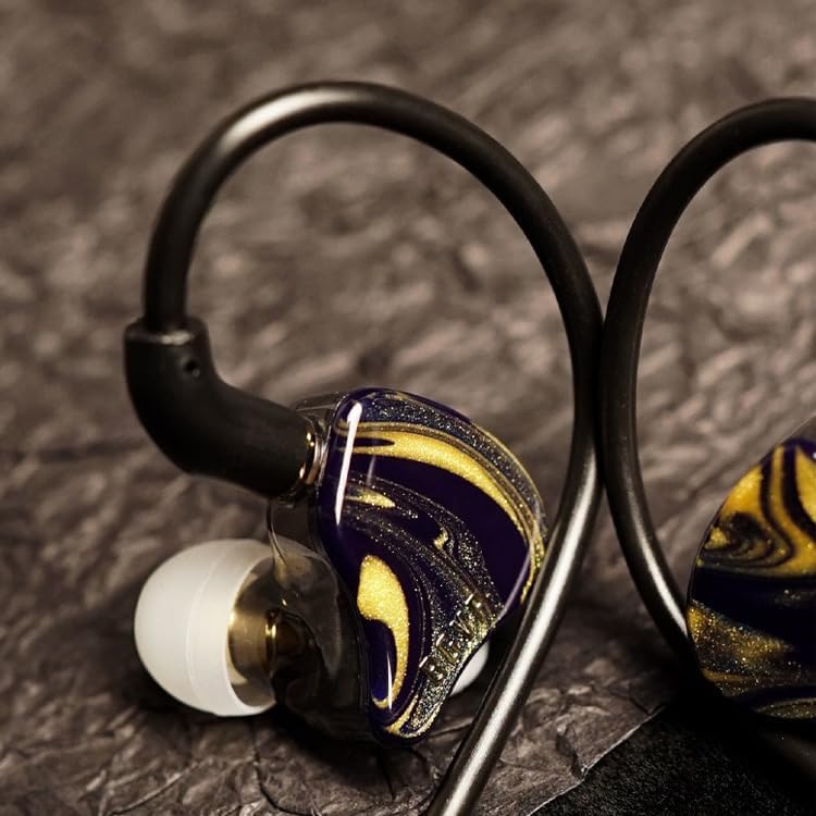 BGVP Butterfly 10mm+6mm Dual-Chamber Dynamic Driver IEMs, 1DD Wired HiFi in-Ear Earphones, Low Distortion, No Sound Leakage, Clear and Distinct Human, MMCX (No Mic)