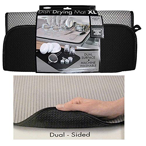 The Original Dish Drying Mat XL Microfiber, Absorbent, Machine Washable, Fast Drying 18X24