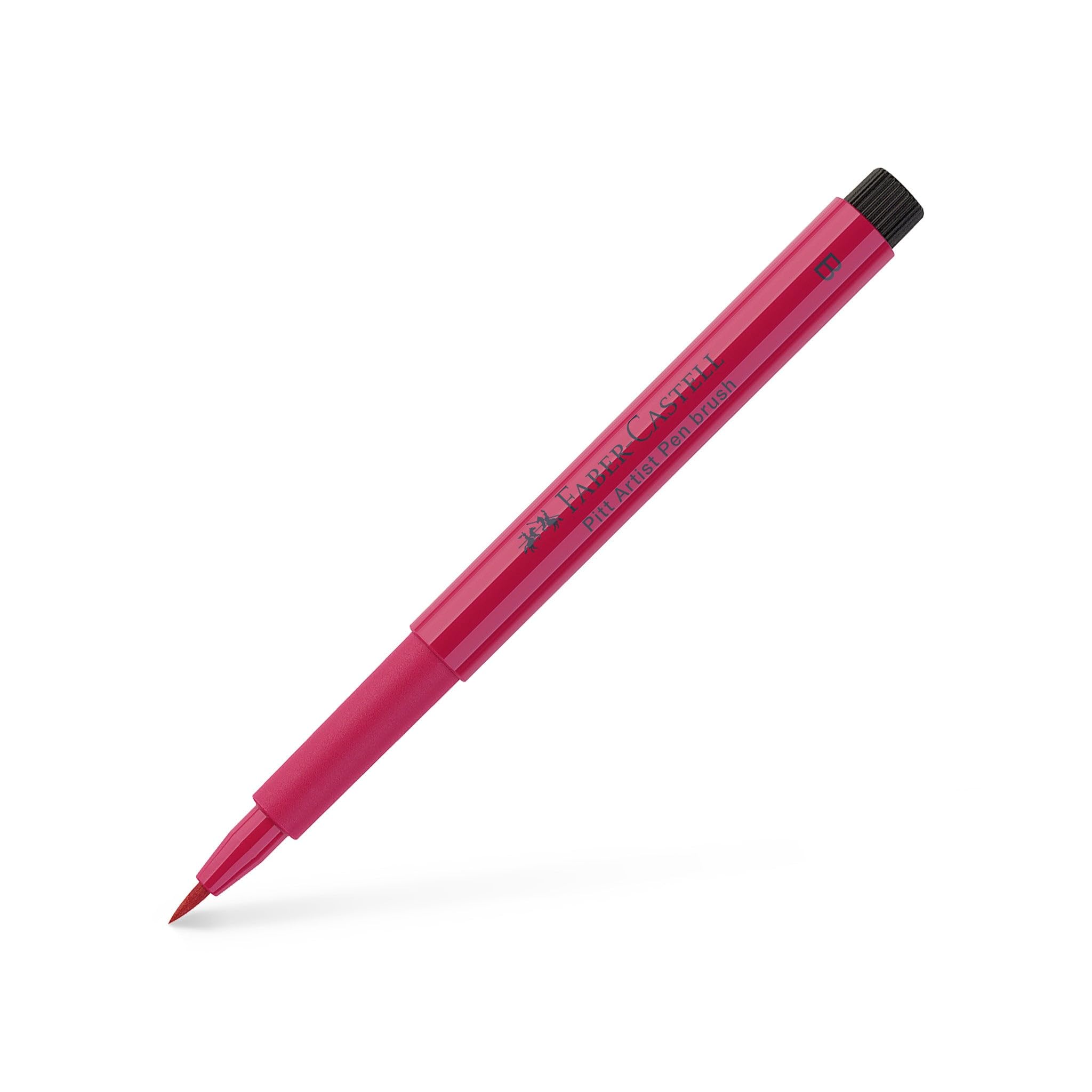 Faber-Castell Art & Graphic Pitt Artist Pen Brush India Ink, Pink Carmine, Single, for Art, Craft, Drawing, Sketching, Home, School, University, Colouring