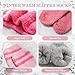 Geyoga 6 Pairs Fuzzy Socks for Women Gifts Winter Cozy Fluffy Slipper Socks Valentines Gift for Men(Pink Series,Simple Style)