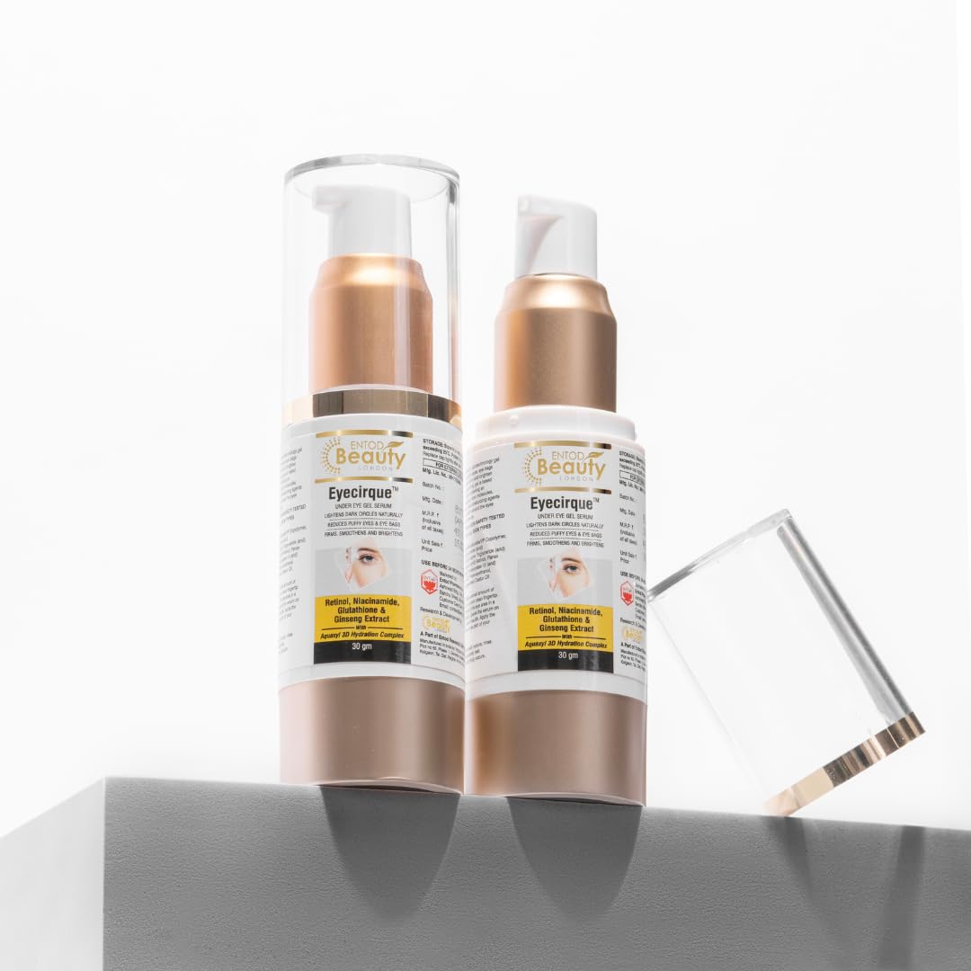 Under EYE Gel Serum - (60g) Twin pack for Dark Circles, Puffiness | 96% Users Reported a Reduction of Dark Circles