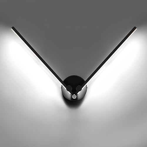 Kawell Lámpara de pared LED moderna de 10 W con interruptor, lámpara de pared LED cableada con brazos de lámpara giratoria de 300 para sala de Kawell Lámpara de pared LED moderna de 10 W con interruptor, lámpara de pared LED cableada con brazos de lámpara giratoria de 300 para sala de