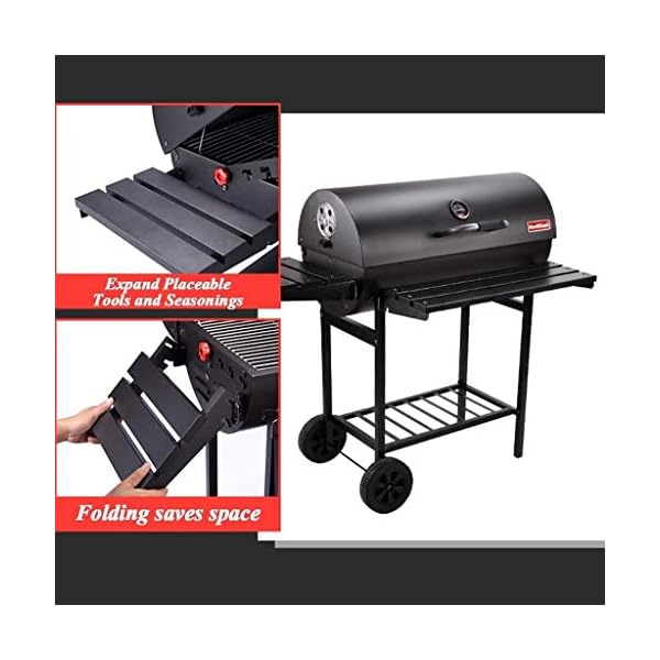 JHLXYXMY BBQ Grill Outdoor Barbecue Grill Grills Charcoal BBQ Household Oven Portable Wild Carbon Oven American Smoked BBQ Multi-Function Grill Courtyard Outdoor Barbecue Tool - Image 6