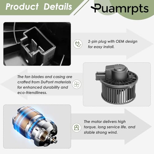 Image of AC Heater Blower Motor Compatible with - Mazda Vehicles - CX-5 2017-2022, 6 2014-2021 - only with ATC - Replace# 700332, PM4108