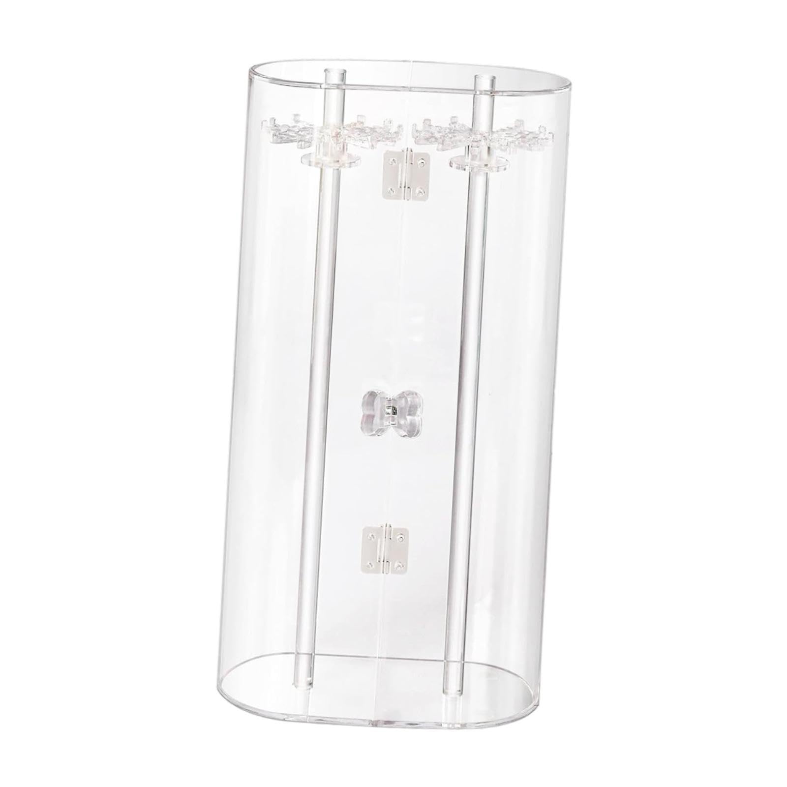 TWISAXC Jewelry Organizer Necklace Holder Dustproof Jewelry Display Rack Elegant Tabletop Storage Solutions Vibrant Acrylic Rotating Clear Organizer Necklace