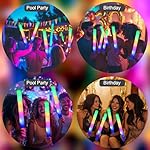204Pcs Foam Glow Sticks Bulk,Foam Light up Sticks with 3 Modes Colorful Flashing,Light up Foam Sticks,Glow Sticks for Wedding,Glow in The Dark foam Sticks for Wedding, Multi-Item Party Favor Packs - Image 4