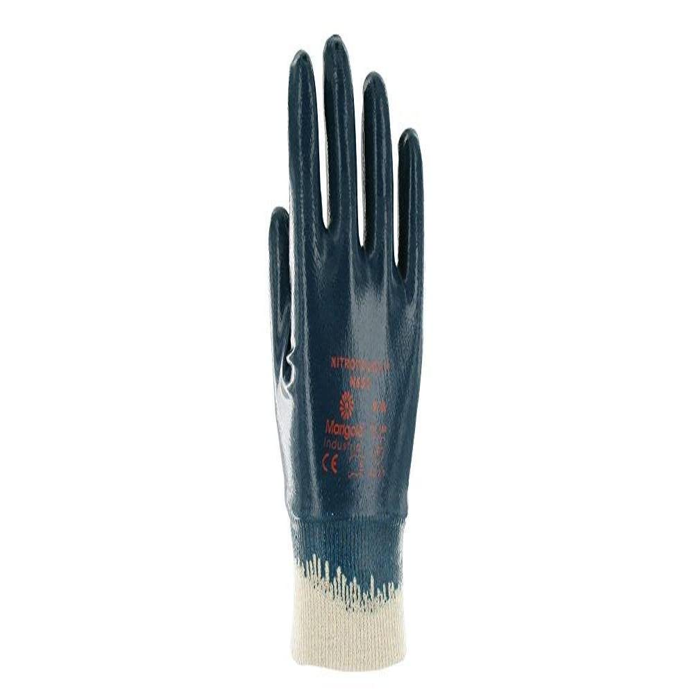 Ansell Nitrotough N650 Oil-repellent gloves, mechanical protection, Blue, Size 9 (Pack of 12 pairs)