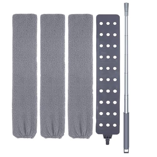 Zestivra Limpiador de Polvo para Suelos Planos | Mopa Reutilizable para Superficies Planas - Mopa para Limpiar Polvo de Mesas y Superficies - para Hogar, Baño, Techo, Persianas, Zócalo, Azulejo,