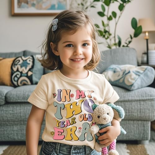Image of Toddler Boys Girls 2nd Birthday Shirt Outfit for Kids Two Years Old Birthday Gift for Party Short Sleeve Tshirt