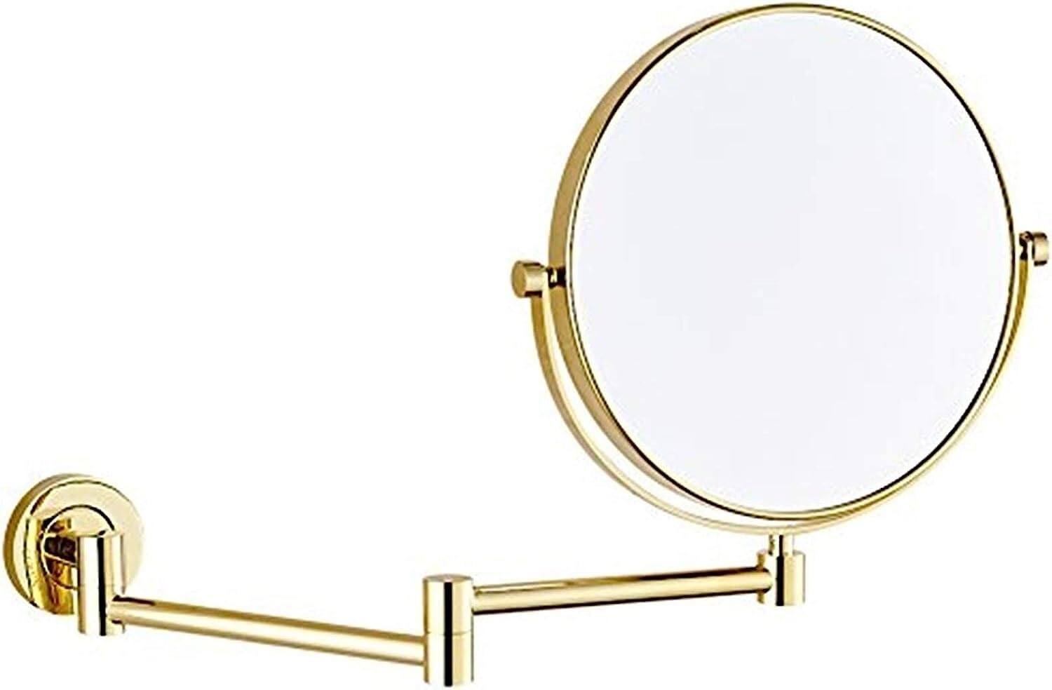 Miroir de maquillage mural double face en laiton pour éviter les reflets flous