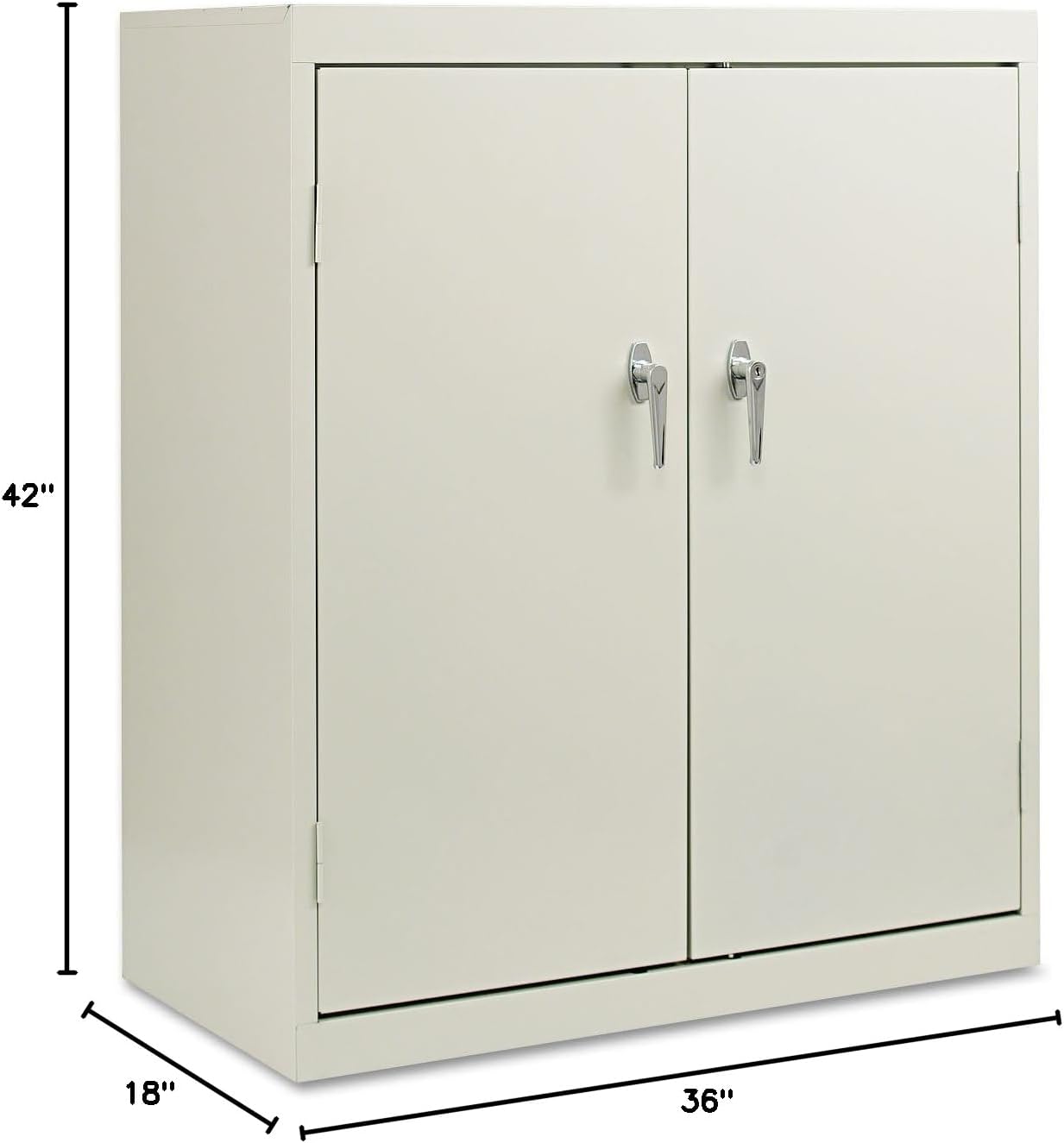 Alera CM4218LG Assembled 42-Inch High Storage Cabinet, W/Adjustable Shelves, 36w X 18d, Light Gray