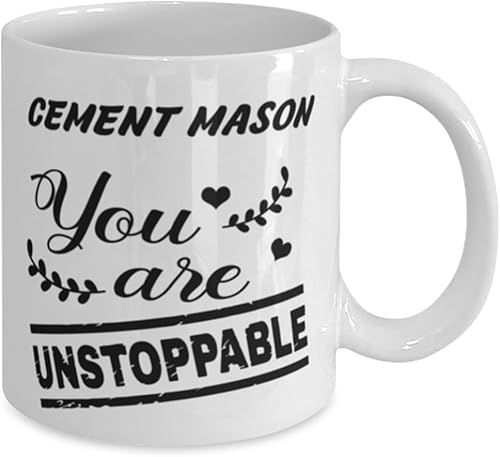 Miniatura 2 de Cement Mason Mug, You are unstoppable, Novelty Unique Gift Ideas for Cement Mason, Coffee Mug Tea Cup White