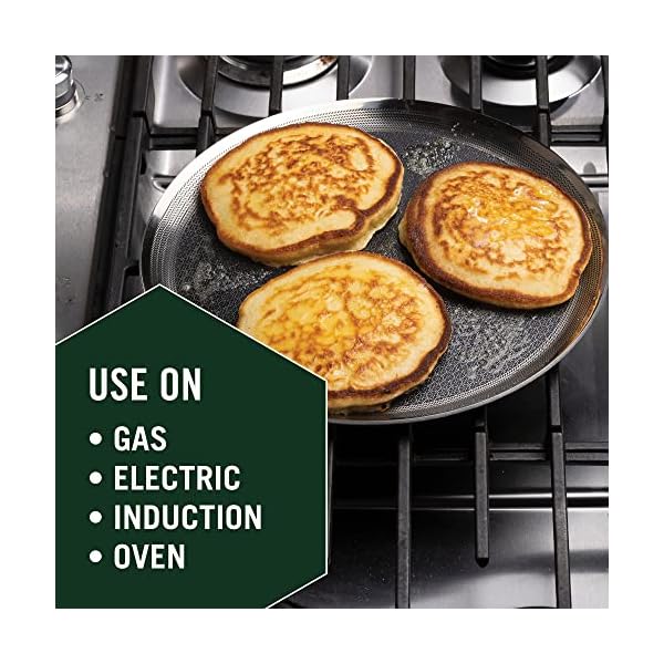 HexClad Hybrid Nonstick Griddle Pan, 12Inch, StayCool Handle