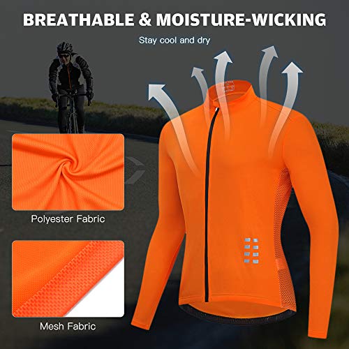Jersey de ciclismo, Romacci Camisa masculina de manga longa para ciclismo MTB respirável para bicicl