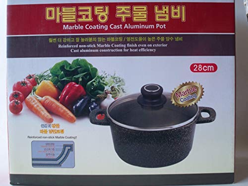 Ceramic Marble Coated Cast Aluminium 8 qt. Stockpot Non Stick Cookware (28 cm diameter)