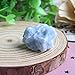 Comidox 10Pcs Blue Calcite Crystals Raw Rough Gemstones Bulk Rough Stones Healing 2-3cm