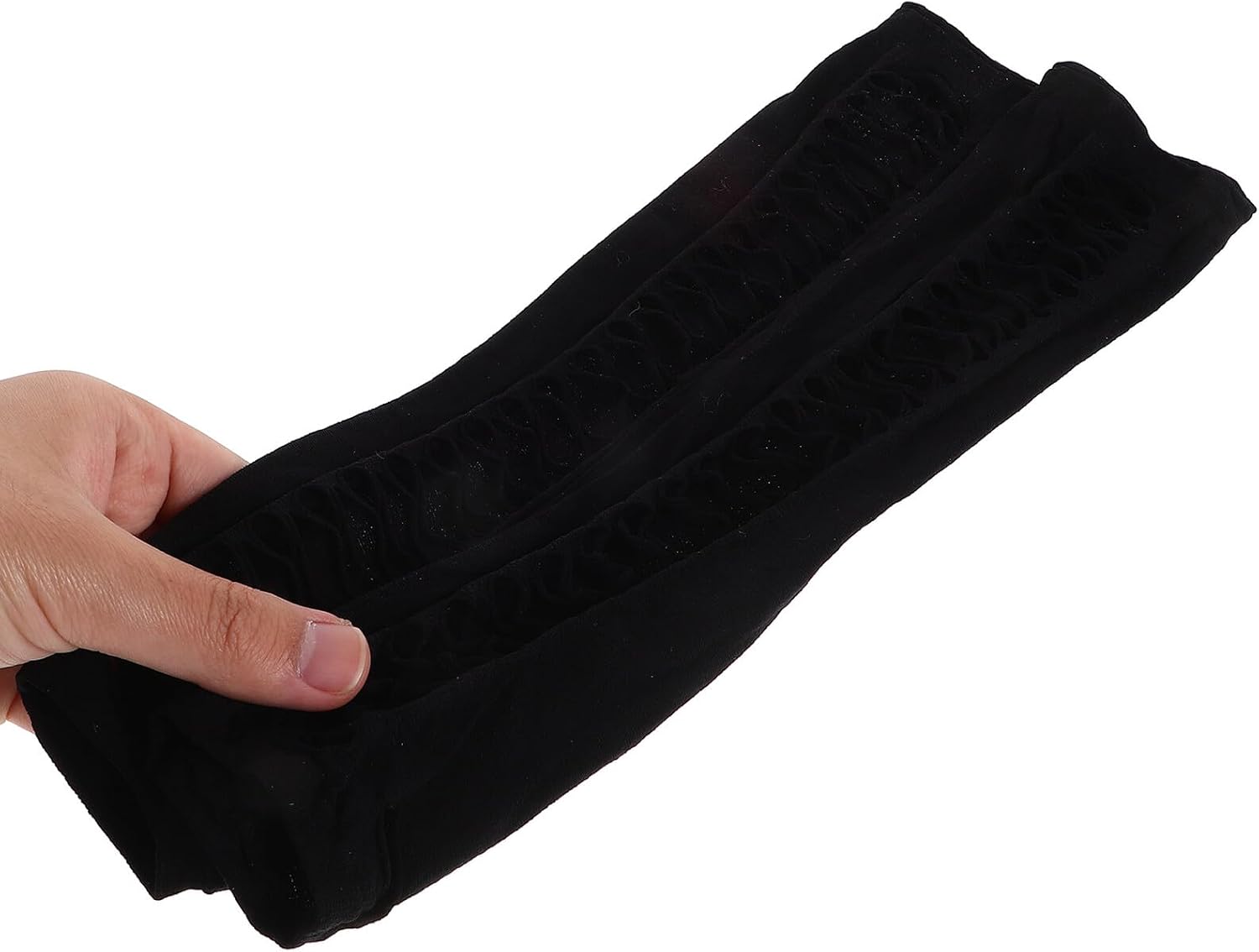 TOYANDONA 2 Pairs Black Mesh Fingerless Gloves Women’s Punk Arm Warmers Mid-length Breathable Net Gloves for Cosplay Masquerade Tea Party Accessories