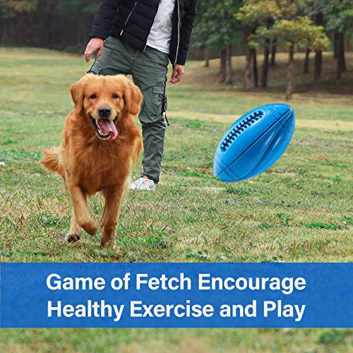 Apasiri Tough Dog Toys For Large Breed, Squeaky Dog Toys Ball, Chew Toys For Large Dogs, Puppy Teething Toys, Durable Indestructible Pet Toys For Medium Big Dogs Blue #TOP6