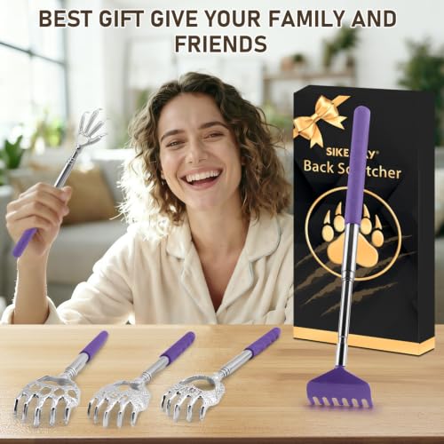Image of SIKEMAY 5 Pack Back Scratcher, Stocking Stuffers for Men Women Adults