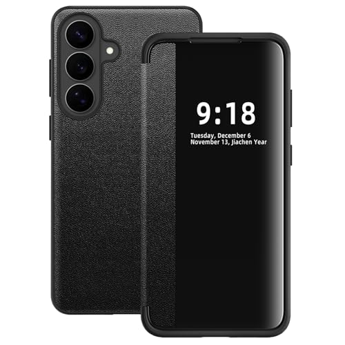 Coque S26 Plus Coque pour Samsung S26 Plus Flip Case Clear View Fine Étui à Rabat pour Samsung Galaxy S26 Plus Rigide PC+PU Cuir Silicone Housse Galaxy S26...