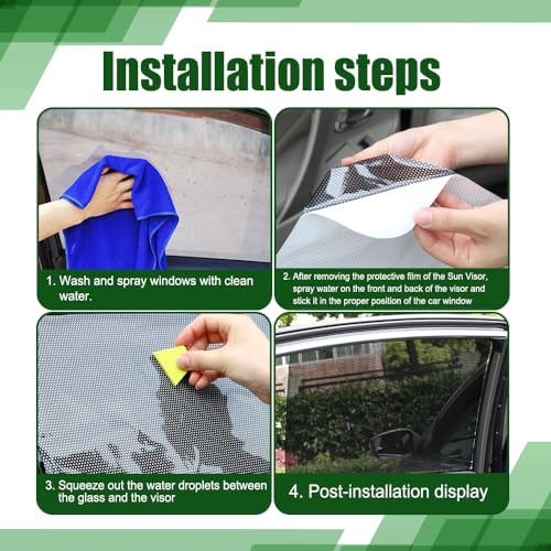 PACLVIO 4PCS Car Side Window Sunshade, Static Cling Auto Shade Sticker to Block Sun Glare Heat UV Rays, Reuseable Washable Sun Shade Films, Universal Car Accessories for Most Vehicles (16.5\"×15\") - Thumbnail 7