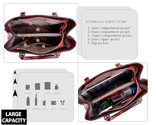 Handbags Wallet for Women Print PU Leather Shoulder Bag Fashion Top-handle Satchel Work Crossbody Purse4