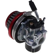 Carburetor Air filter for 50 37 80cc KTM 50 SX Pro Junior LC Mini Adventure Carb 80CC 2 Stroke Engine Rcooter Motorized Bicycle,Mini Pocket Bike,Quad Chopper ATV Red
