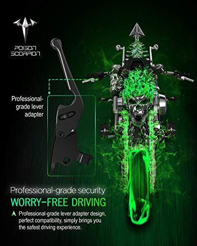 POISON SCORPION 02001 CNC Brake Clutch Levers for VRSC | CVO Model Motorcycle 1Pair Black