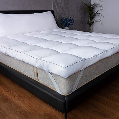 Mattress Topper King Size Cooling Plush Pillow Top Mattress Pad Feather