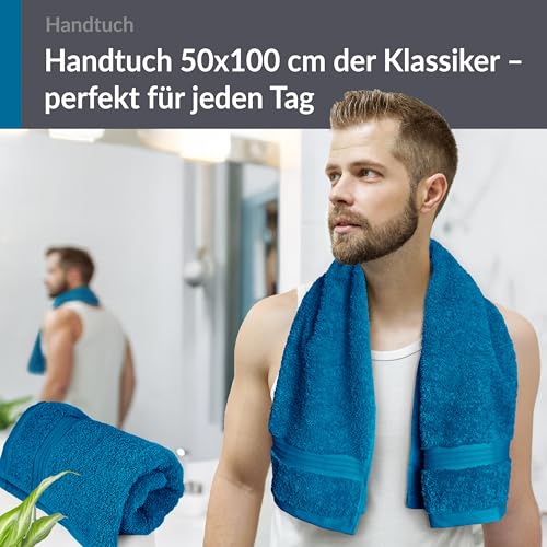  Lashuma 2er Handtuchset - Fitnesstücher saugstark
| Linz Frotteehandtücher - Fitnesstücher saugstark
| Petrol Blau Hand