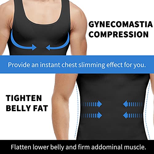 MISS MOLY Compression Shirts for Men Slimming Shirt Body Shaper Vest to Hide Gynecomastia Moobs Base Layer Tank Tops2