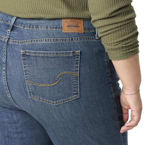 Image of Levi Strauss Signature Gold Women's Mid-Rise Bermuda Shorts Stretch Denim (Available in Plus Size)
