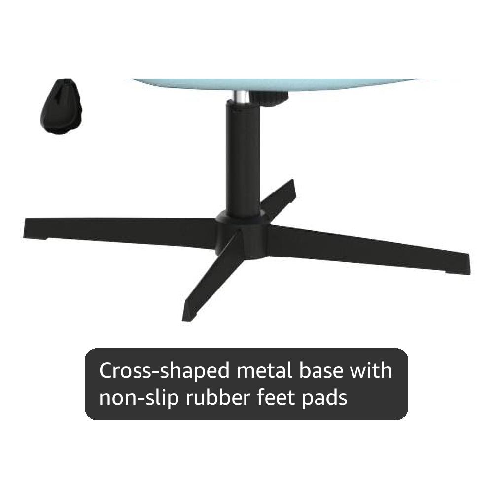 Amazon.com: LEMBERI Fabric Padded Desk Chair No Wheels, Armless