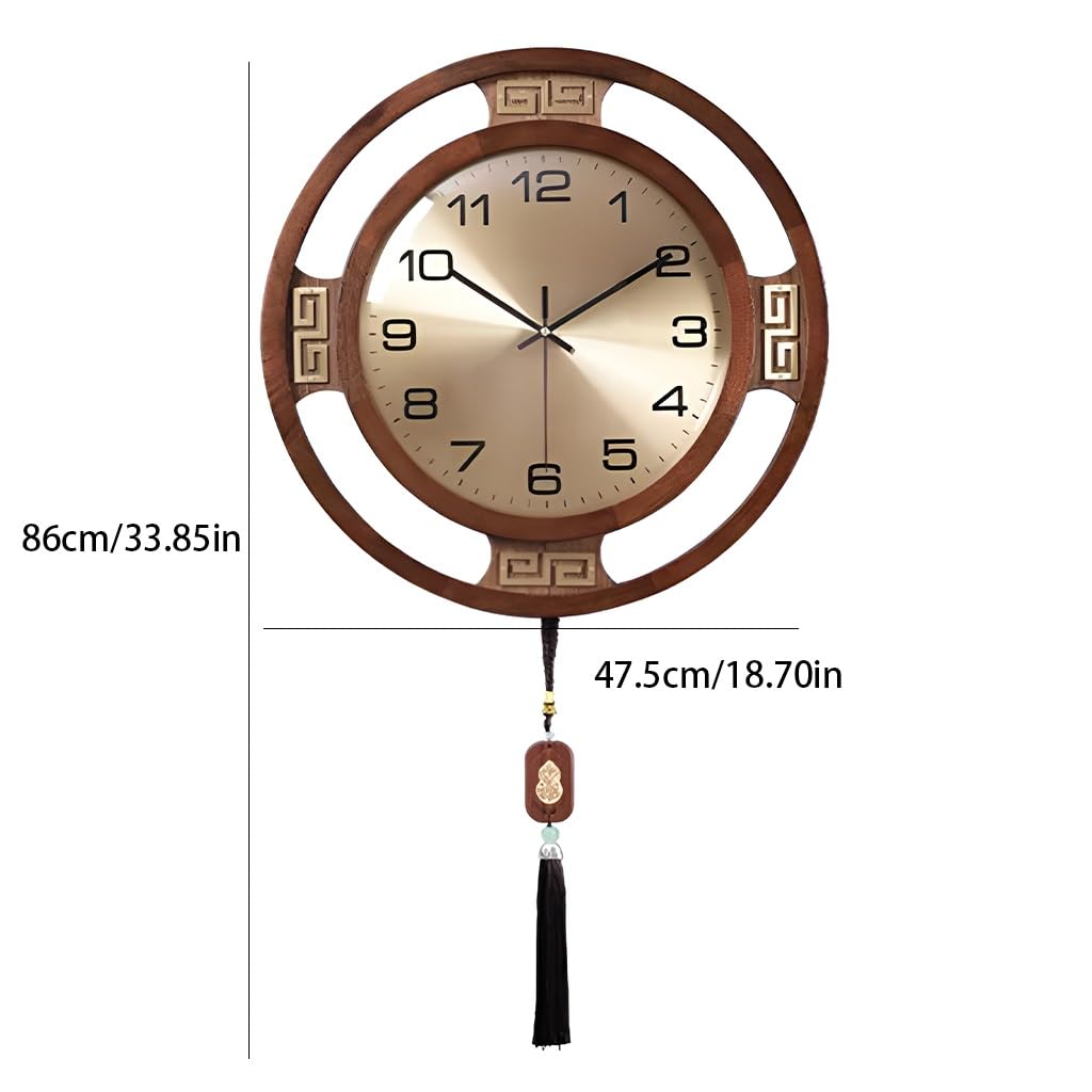 Orologio da parete Orologio da parete in stile cinese Orologio da parete atmosferico for la casa Orologio da parete leggero e lussuoso Orologio da ufficio sospeso senza punzonatura Reloj De Pared