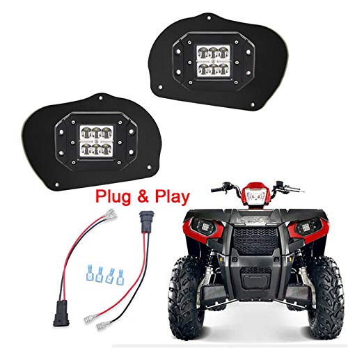 LED Cube Headlight Brackets Kit Replacement for Polaris Sportsman RZR 570 800 850 900