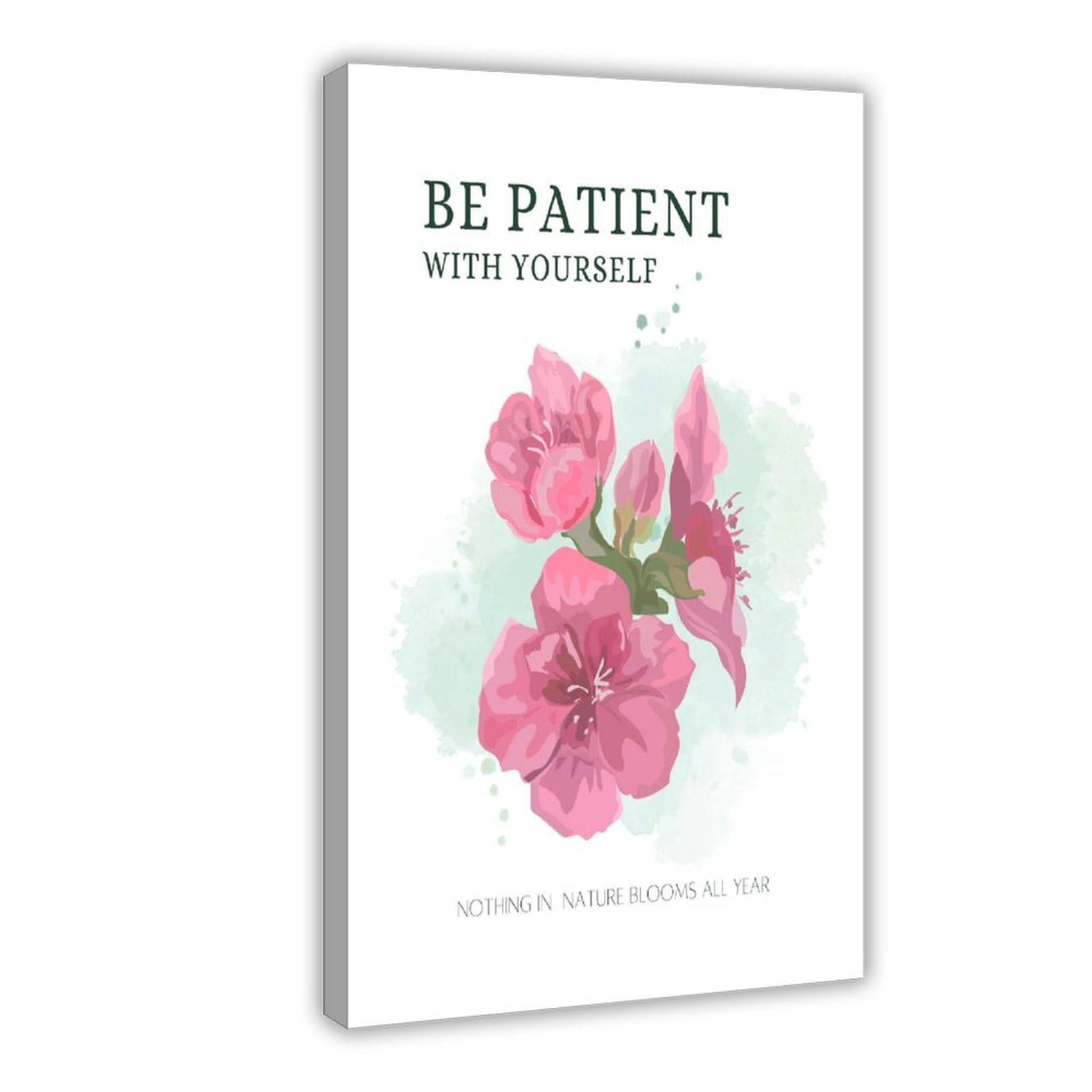 GJtyRFH Self - Patience & Nature's Rhythm Mental Health Wall Art Canvas Wall Art Posters And Prints Room Aesthetic Bedroom Office Decor 20" L X 30" W