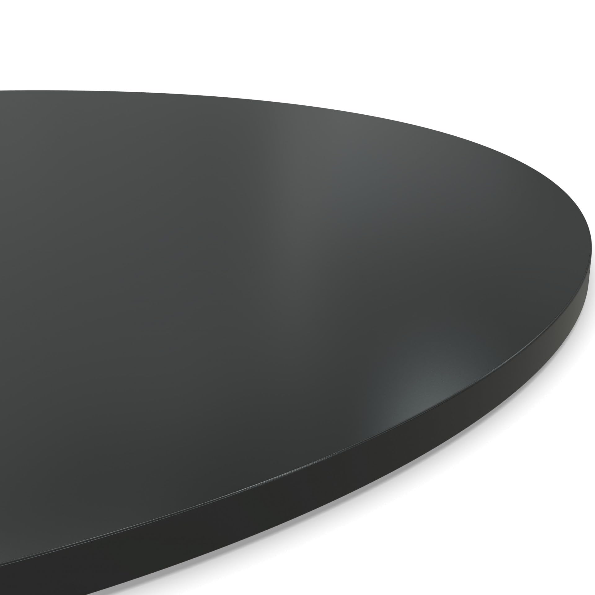 AUPROTEC Plateau de table rond 28 mm Ø 800 mm Anthracite Plaque en bois mélaminé aggloméré avec cintre en ABS Bord au choix : 80 cm