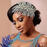 Mpoikba Accesorios para el pelo de novia, diadema de novia con diamantes de imitación (dorado)
