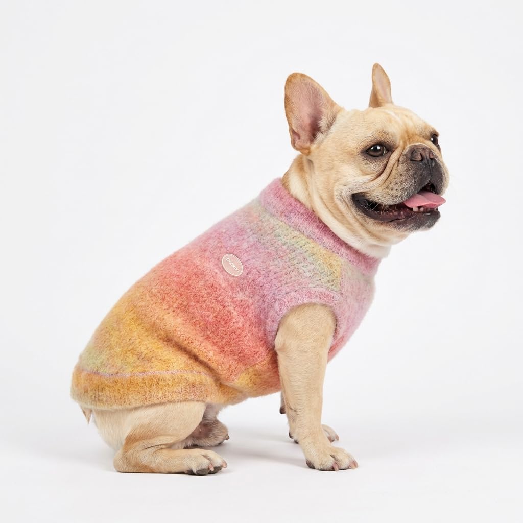 Touchdog Dream Series Small Dog Sweater, Cozy Knit Dog Sweater for Small and Medium Dogs, Soft Puppy with Warm Fleece, Lightweight Pet Clothes for Fall and Winte (Dreamy Red, X-Large)
