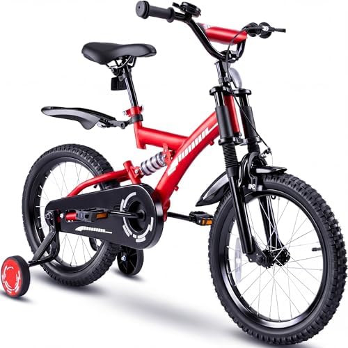 Boys Bike for 3-12 Years Old Kids, 16 18 Inch Sturdy Bicycle Fram...