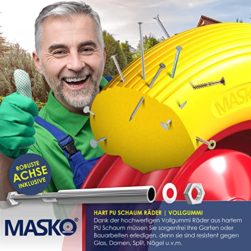 Schubkarrenrad aus Vollgummi MASKO PU 200 kg pannensicher