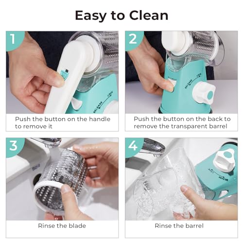 X Home 03CBA004_AM35US09 Rotary Cheese Grater, Kitchen Shredder With 3 Interchangeable Blades, Mandoline Vegetable Slicer thumb #7