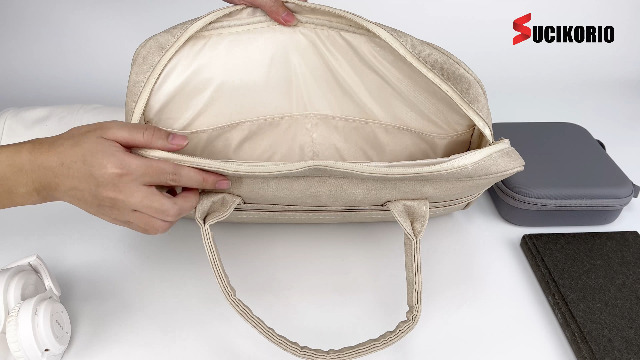 SUCIKORIO Leren werktas voor dames, waterdichte laptoptas Elegante 15,6-inch lerarentas voor dames Grote laptopaktetassen Leer met veel vakken Aktetassen voor werk, school, kantoor