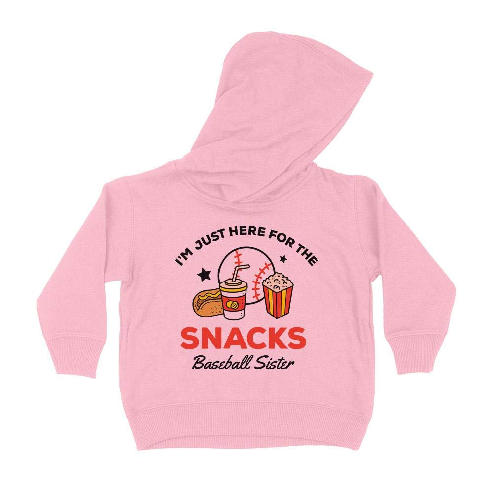 Baseball Sister Funny Kids Hoodie Sweatshirt Toddler 2T Light Pink